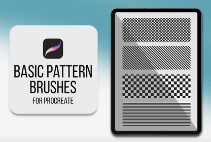 654 Procreate Pattern Brushes - Basic Pattern - whaledesign