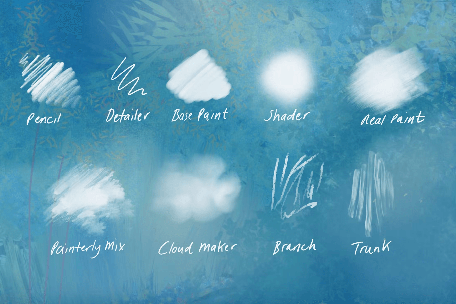 655 Nature Studio - Landscape Procreate Brushes - whaledesign