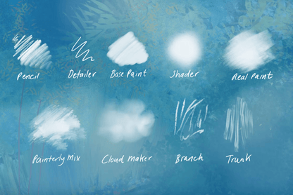 655 Nature Studio - Landscape Procreate Brushes - whaledesign
