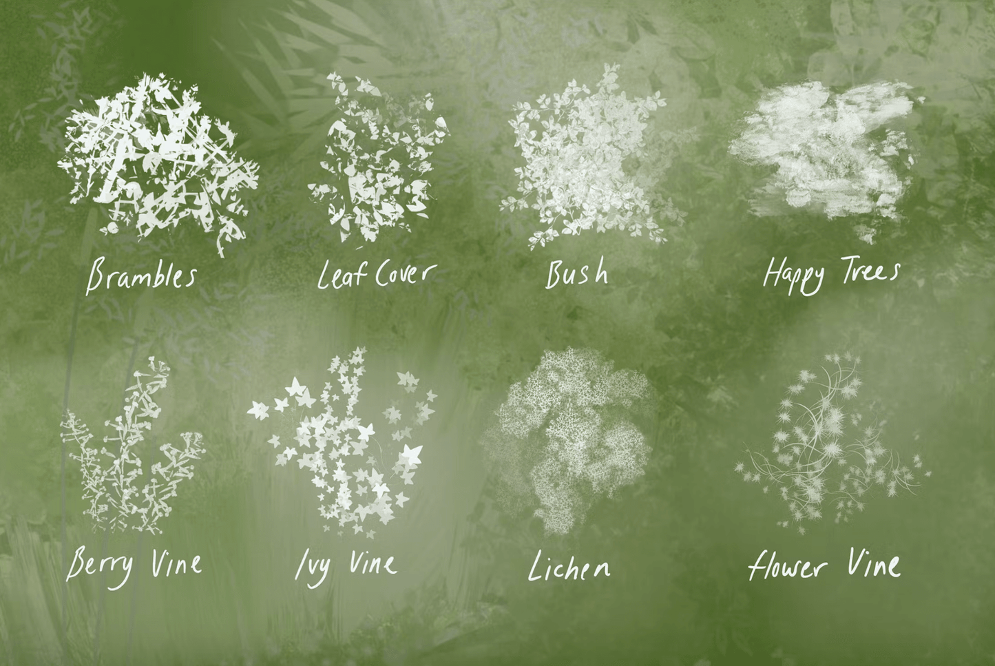655 Nature Studio - Landscape Procreate Brushes - whaledesign