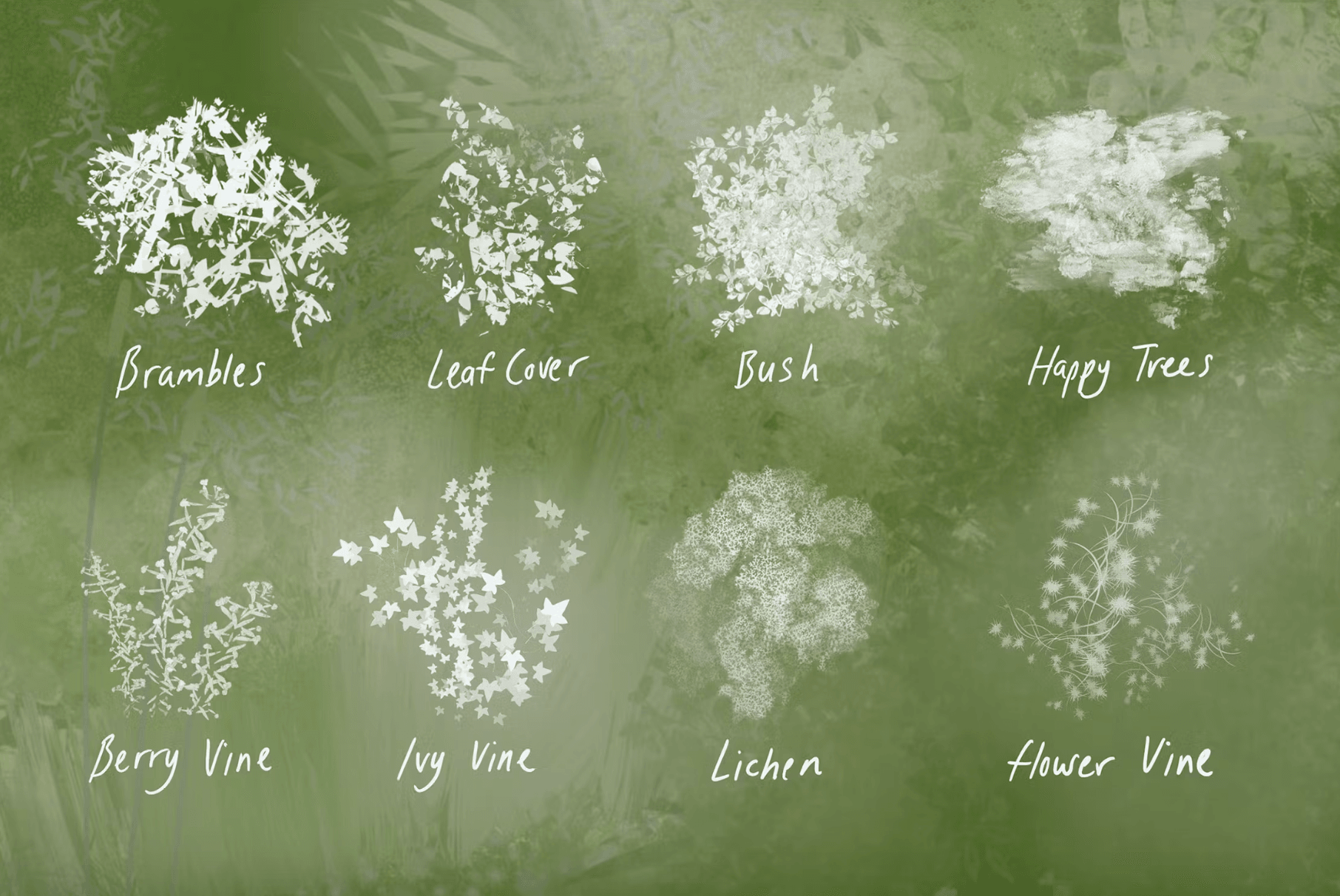 655 Nature Studio - Landscape Procreate Brushes - whaledesign
