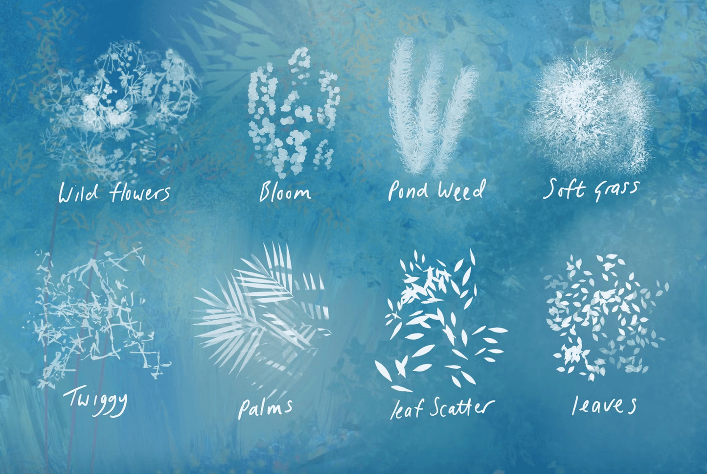 655 Nature Studio - Landscape Procreate Brushes - whaledesign