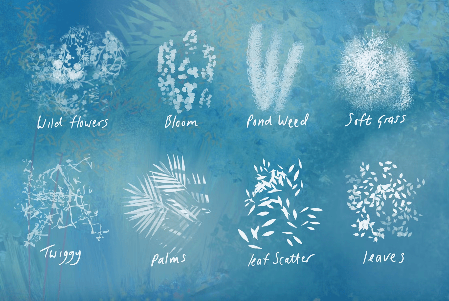 655 Nature Studio - Landscape Procreate Brushes - whaledesign
