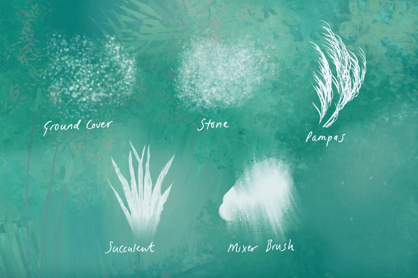 655 Nature Studio - Landscape Procreate Brushes - whaledesign