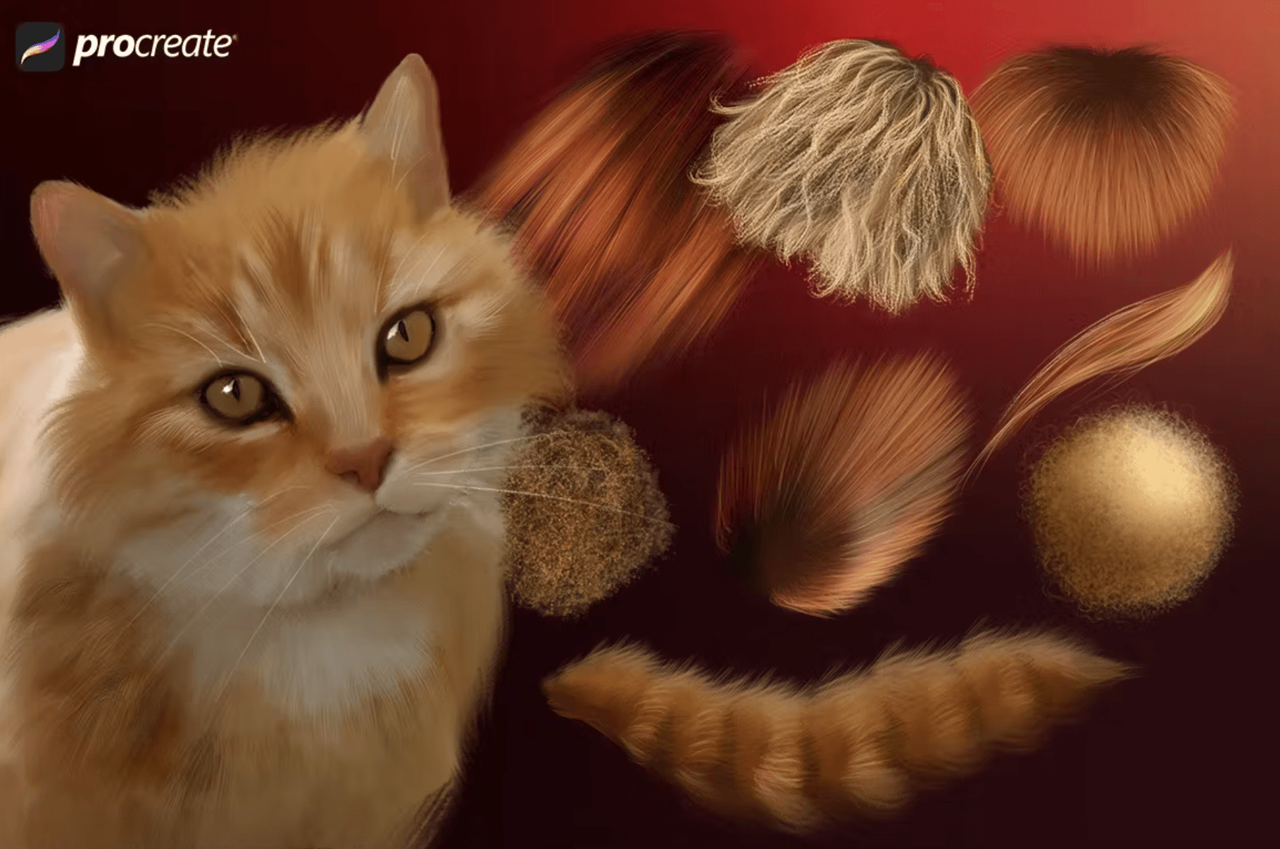 657 Animal Fur Procreate Brushes - whaledesign
