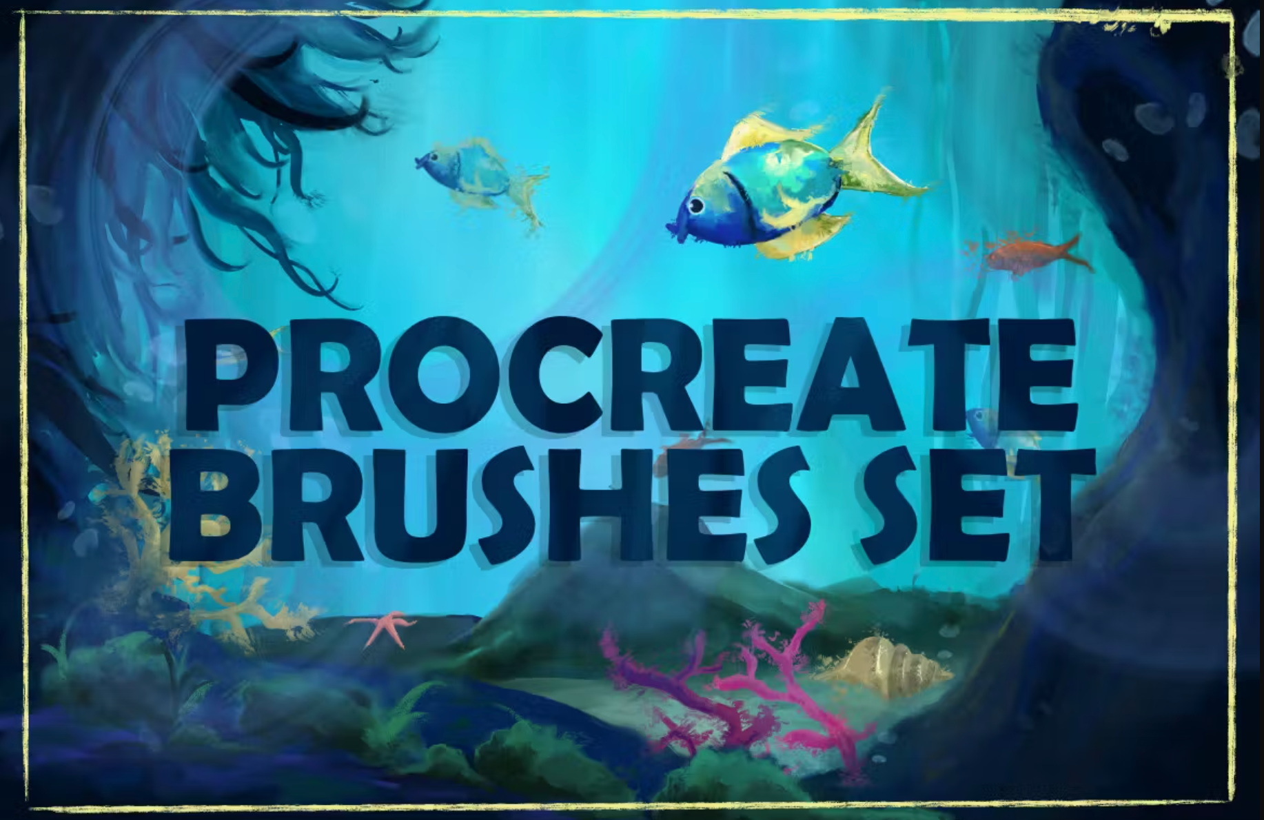 667 Under The Sea: Procreate Brushes - whaledesign