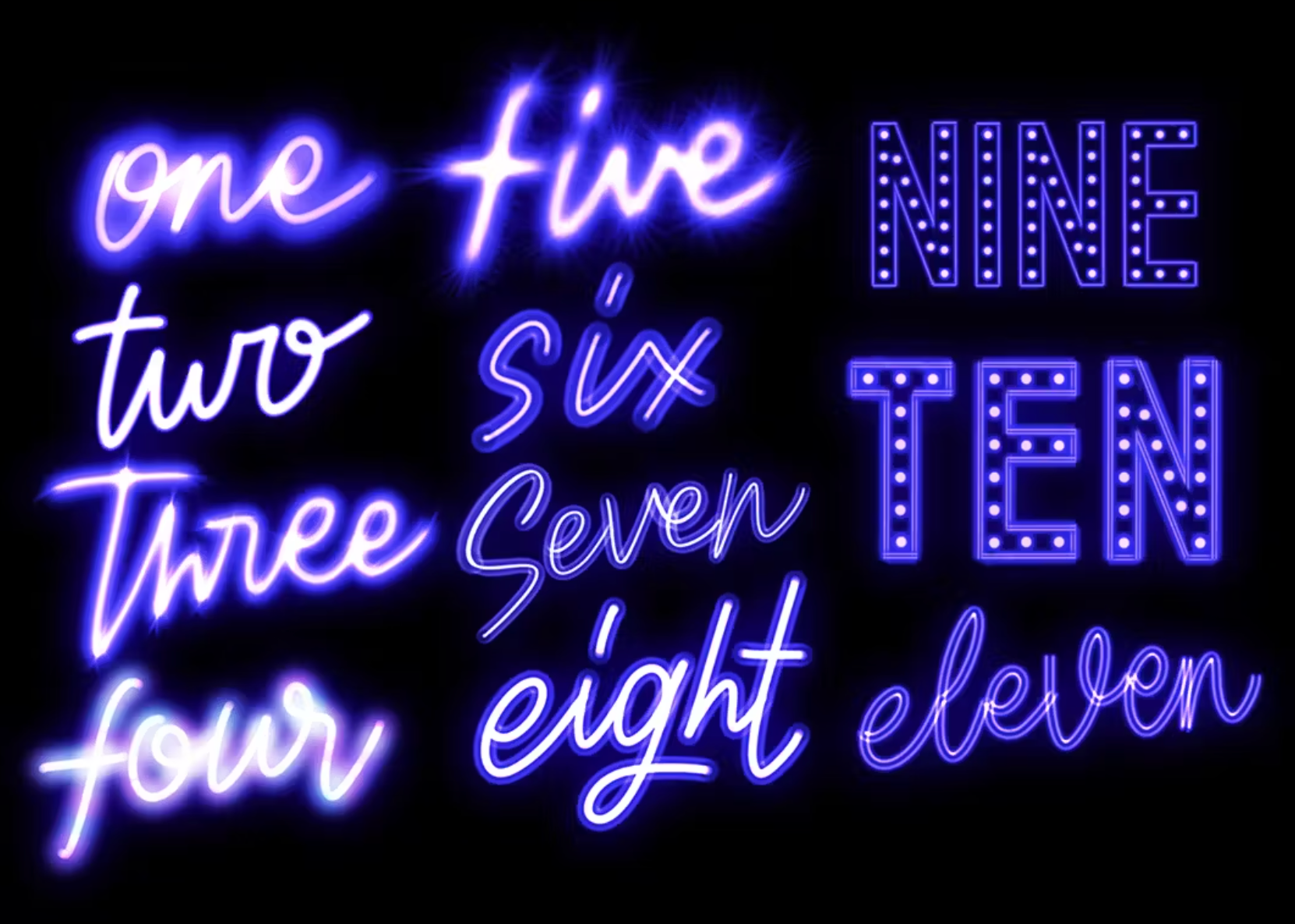 671 Procreate Neon Brushes - whaledesign