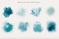673 Procreate Watercolour Brushes - whaledesign