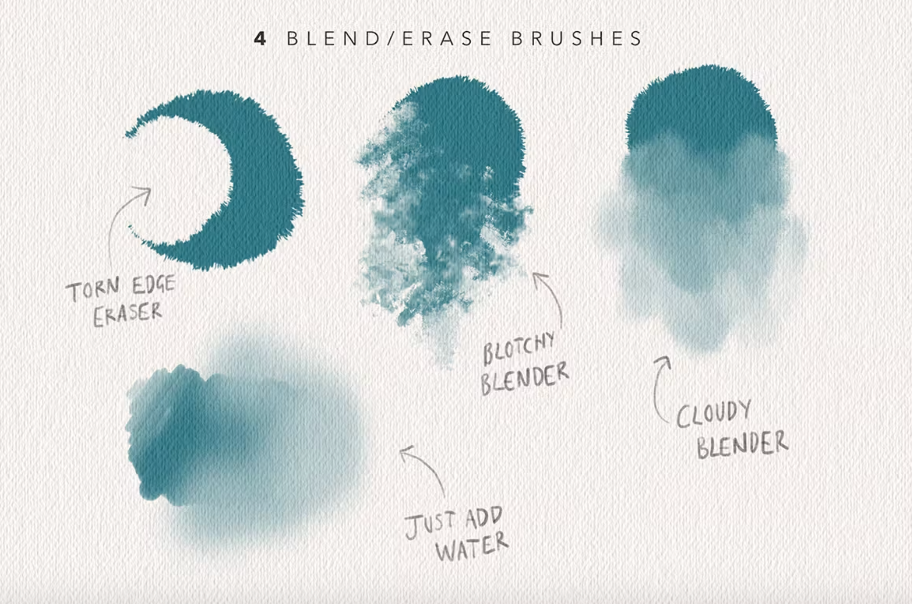 673 Procreate Watercolour Brushes - whaledesign