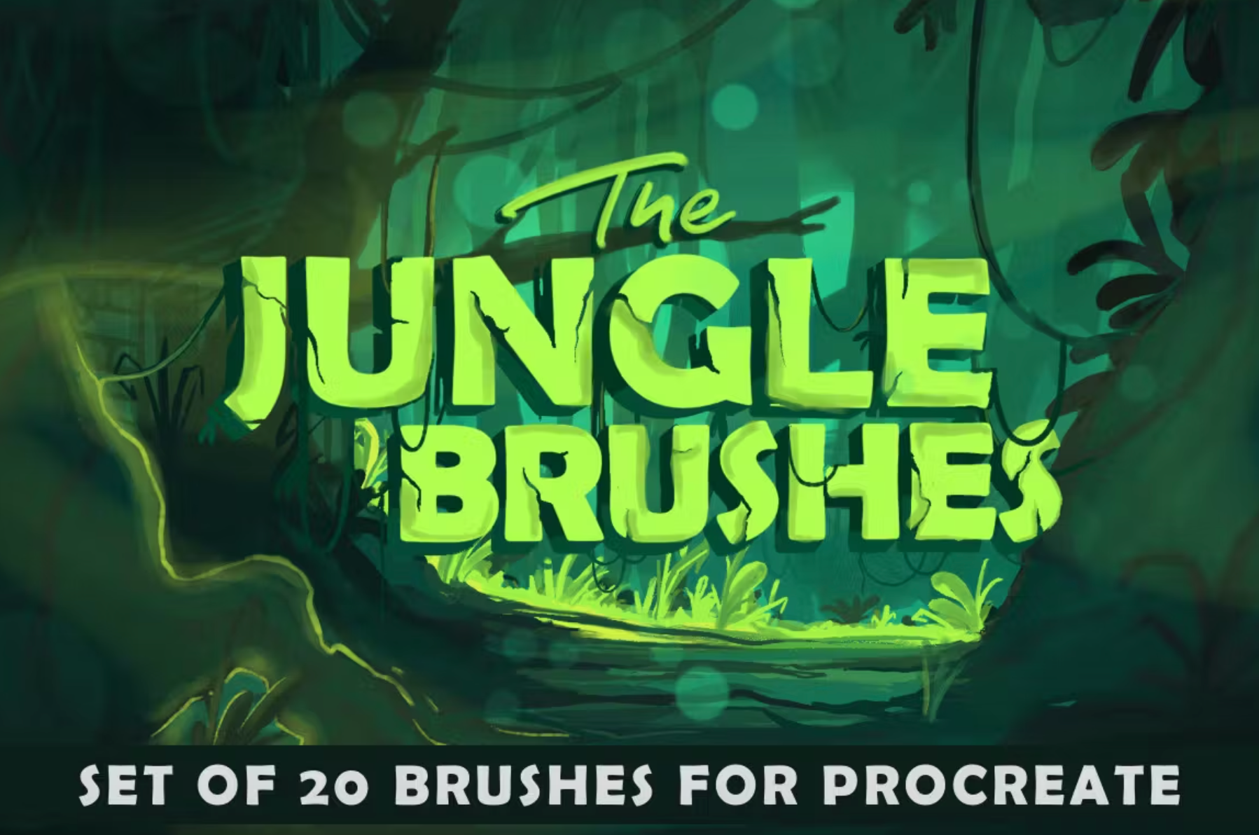 674 The Jungle: Procreate Brushes - whaledesign