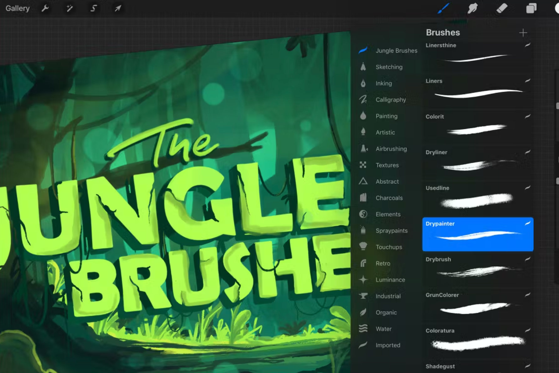 674 The Jungle: Procreate Brushes - whaledesign