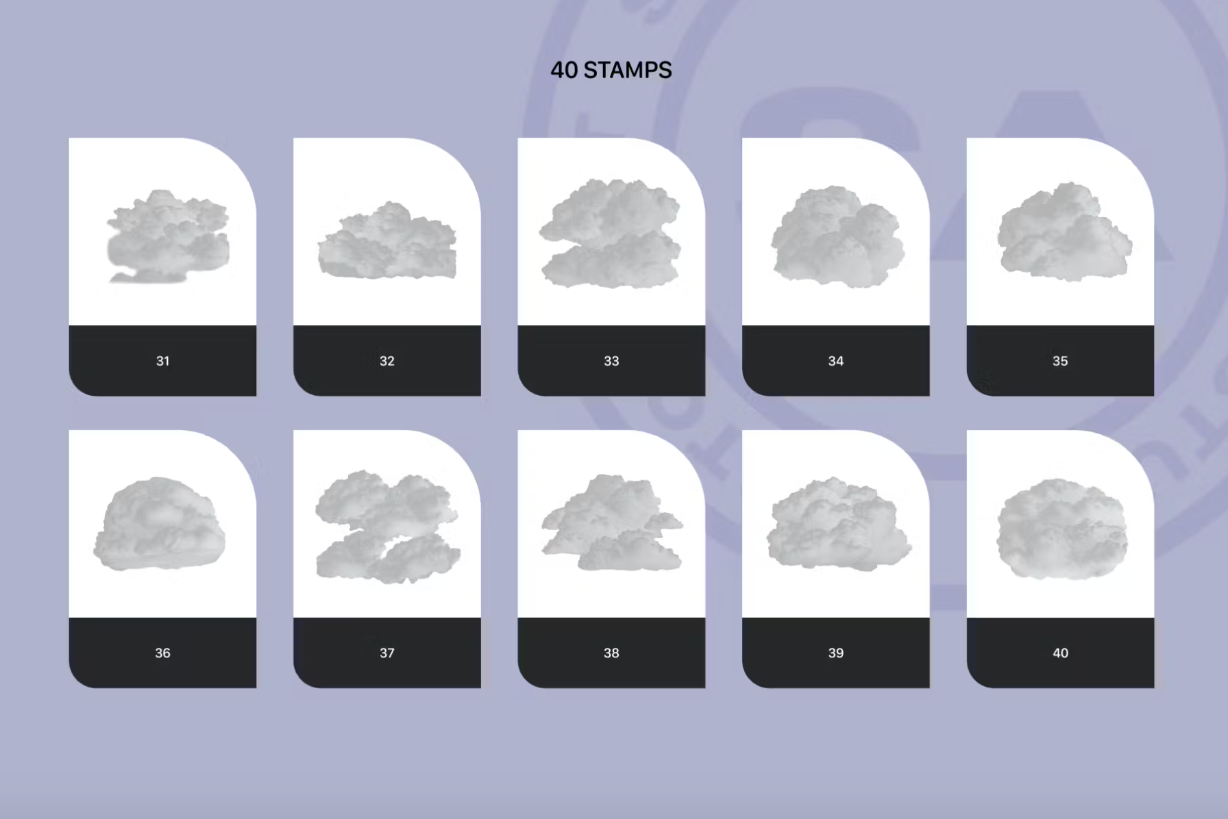 676 Realistic Clouds Stamps for Procreate - whaledesign