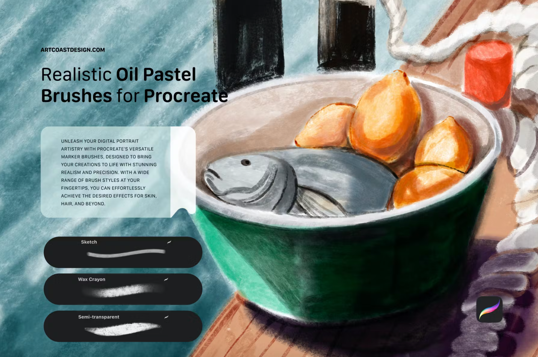 677 Oil Brushes Procreate - whaledesign