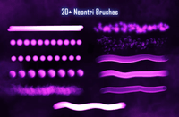 684 Neontri Brushes - Procreate Brush - whaledesign