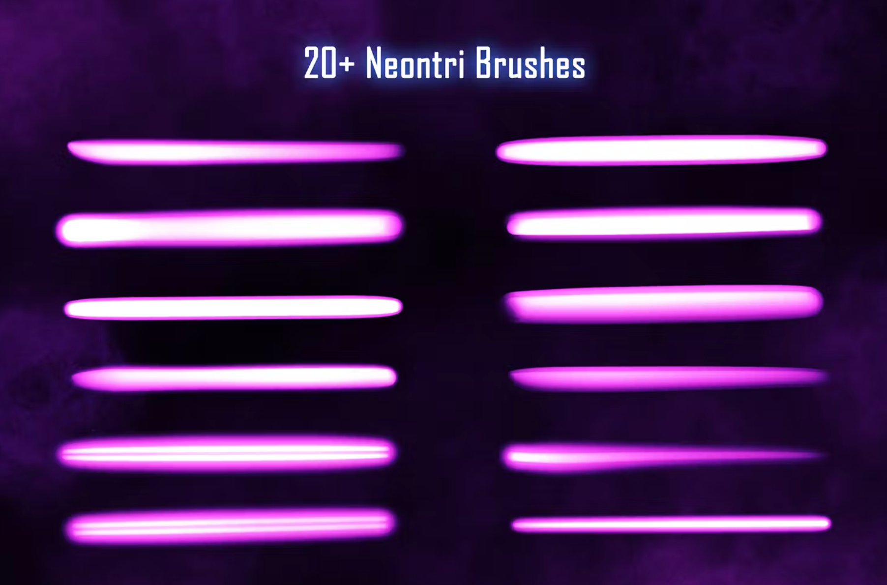 684 Neontri Brushes - Procreate Brush - whaledesign