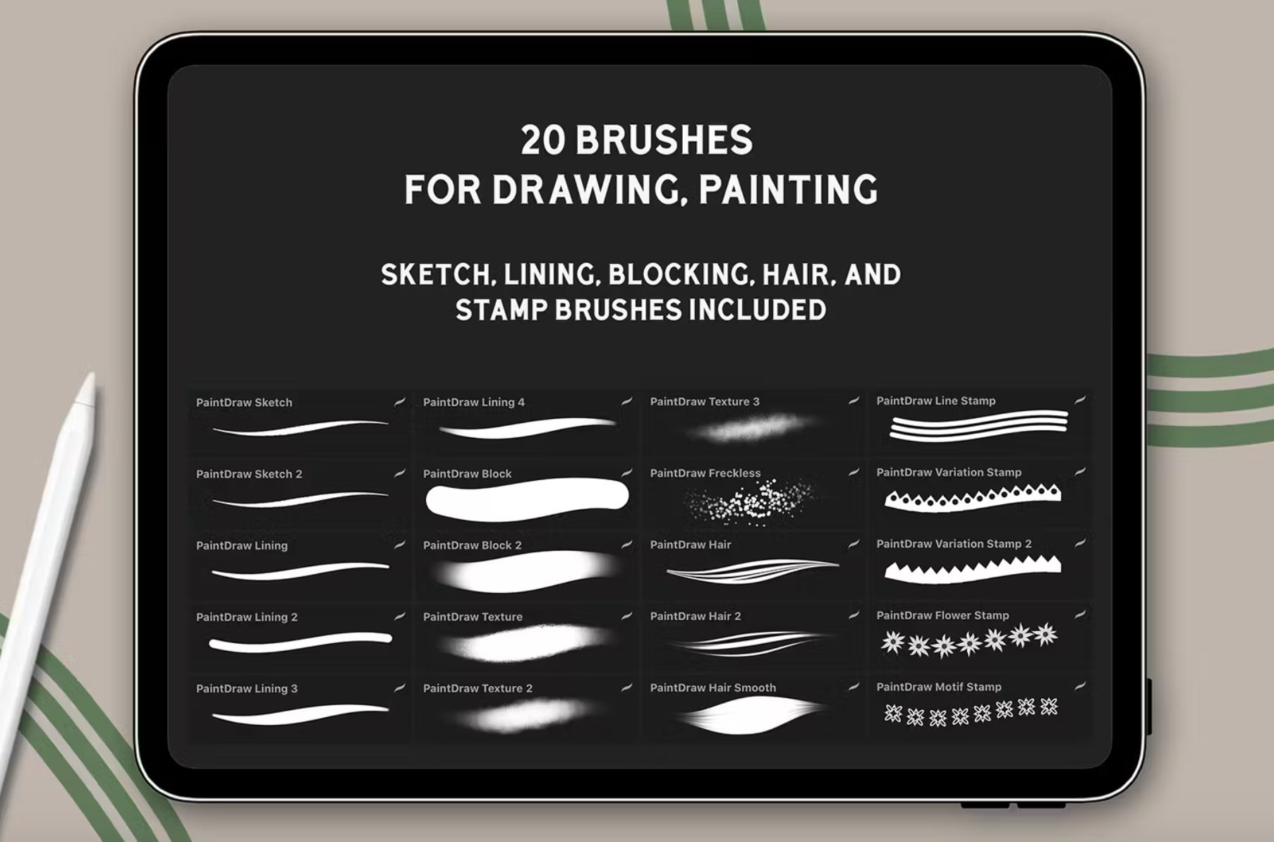 691 Paint Draw - Procreat Brushes - whaledesign