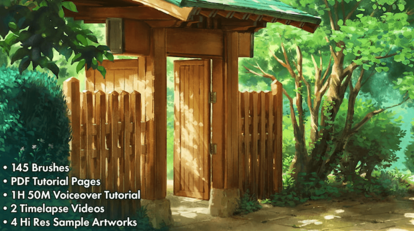 710 Ghibli-Style Brush Set II - whaledesign
