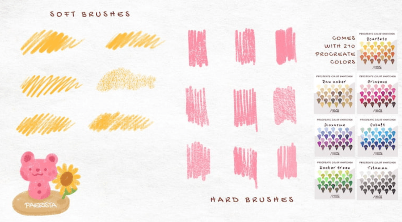 711 A Set of Textured Colored Pencil Brushes - whaledesign