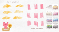 711 A Set of Textured Colored Pencil Brushes - whaledesign
