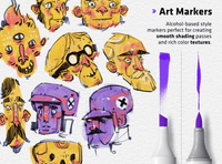 712 Procreate Sketch Tool Pack - whaledesign