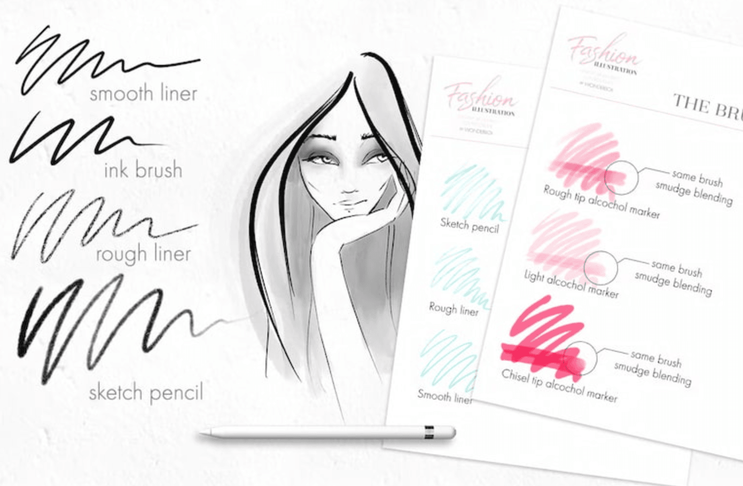 715 Fashion Design Brush for Procreate - whaledesign