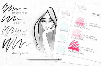 715 Fashion Design Brush for Procreate - whaledesign