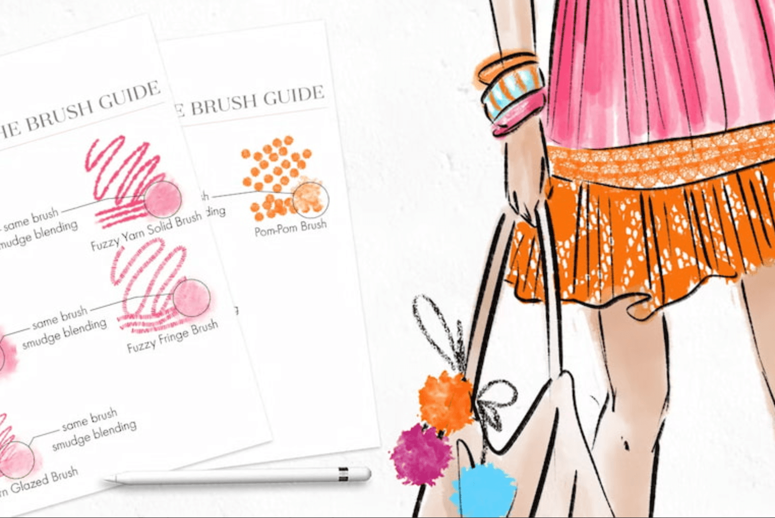 715 Fashion Design Brush for Procreate - whaledesign