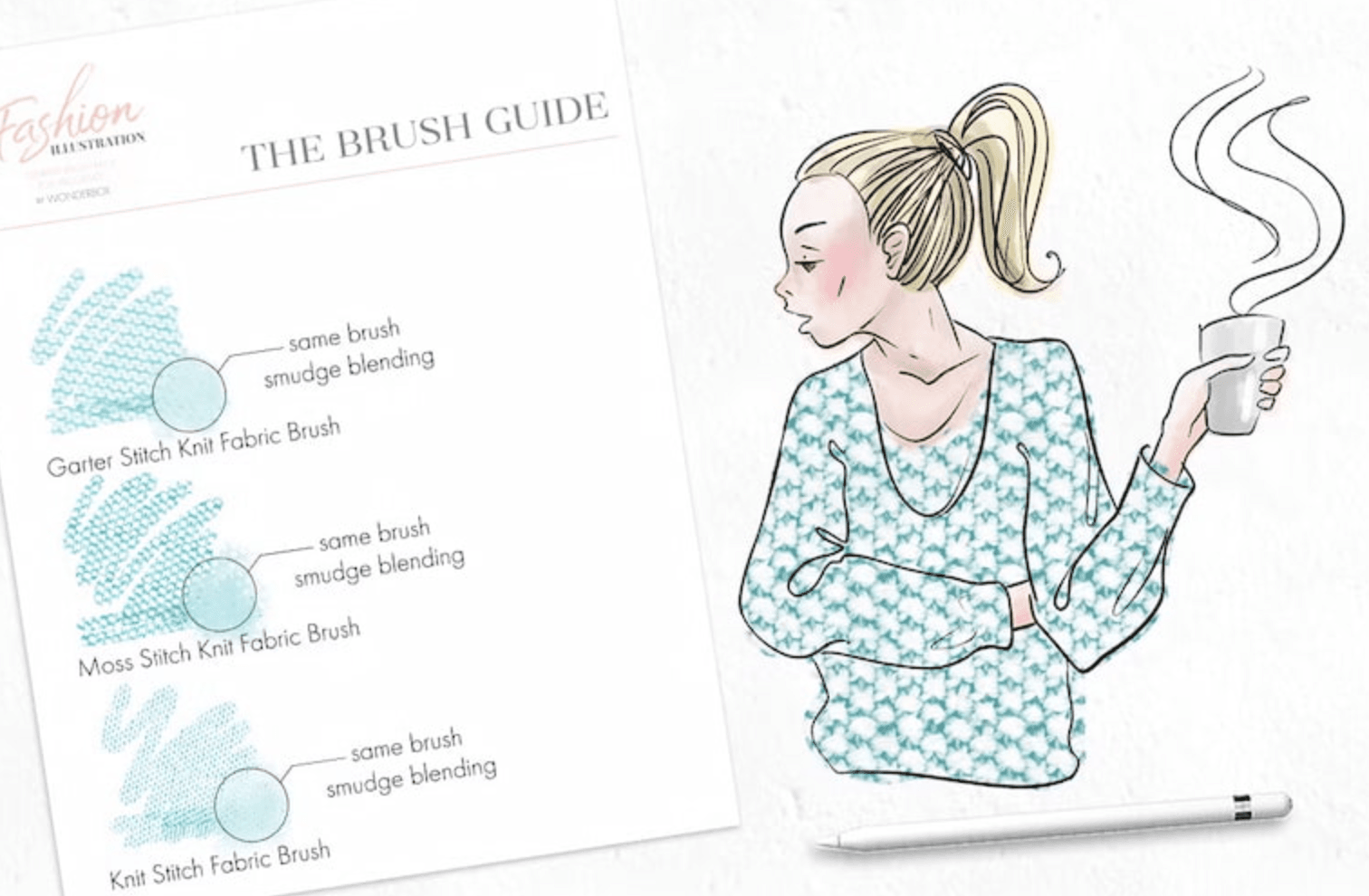 715 Fashion Design Brush for Procreate - whaledesign