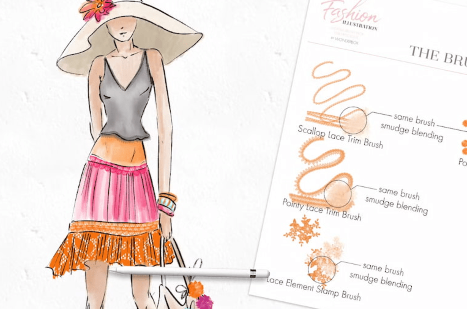 715 Fashion Design Brush for Procreate - whaledesign