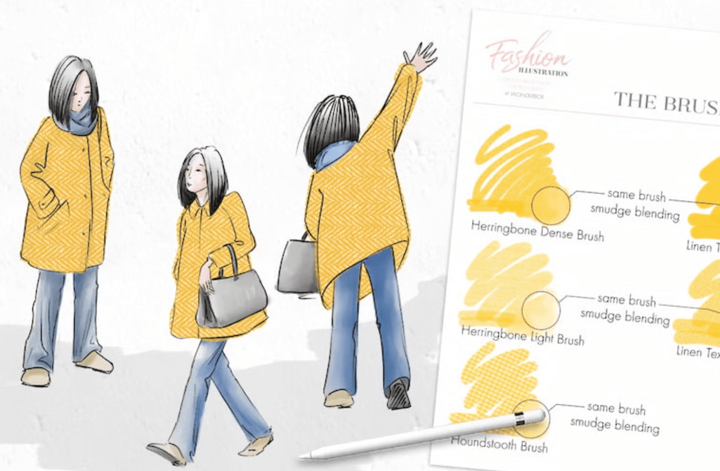 715 Fashion Design Brush for Procreate - whaledesign