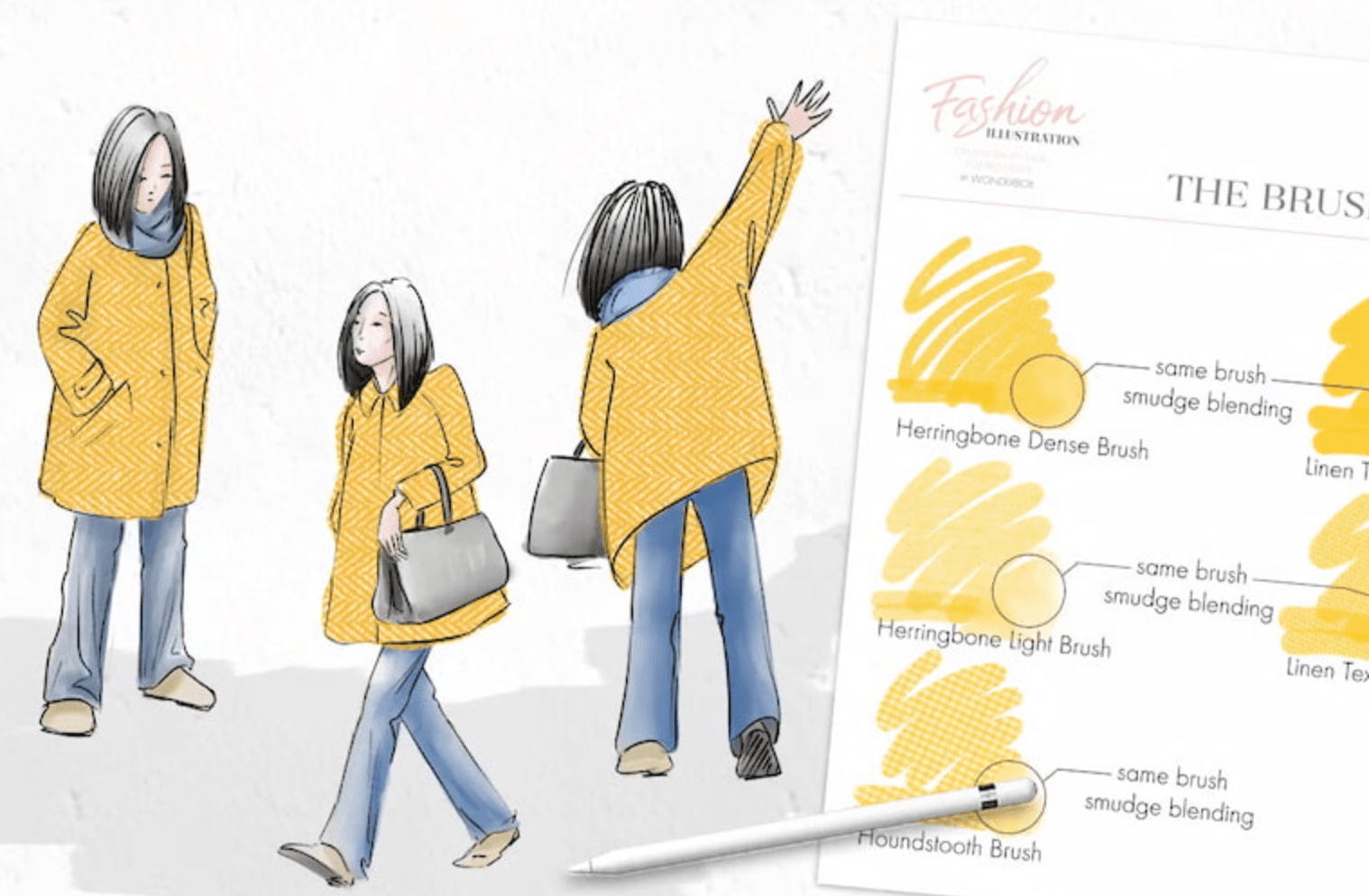 715 Fashion Design Brush for Procreate - whaledesign