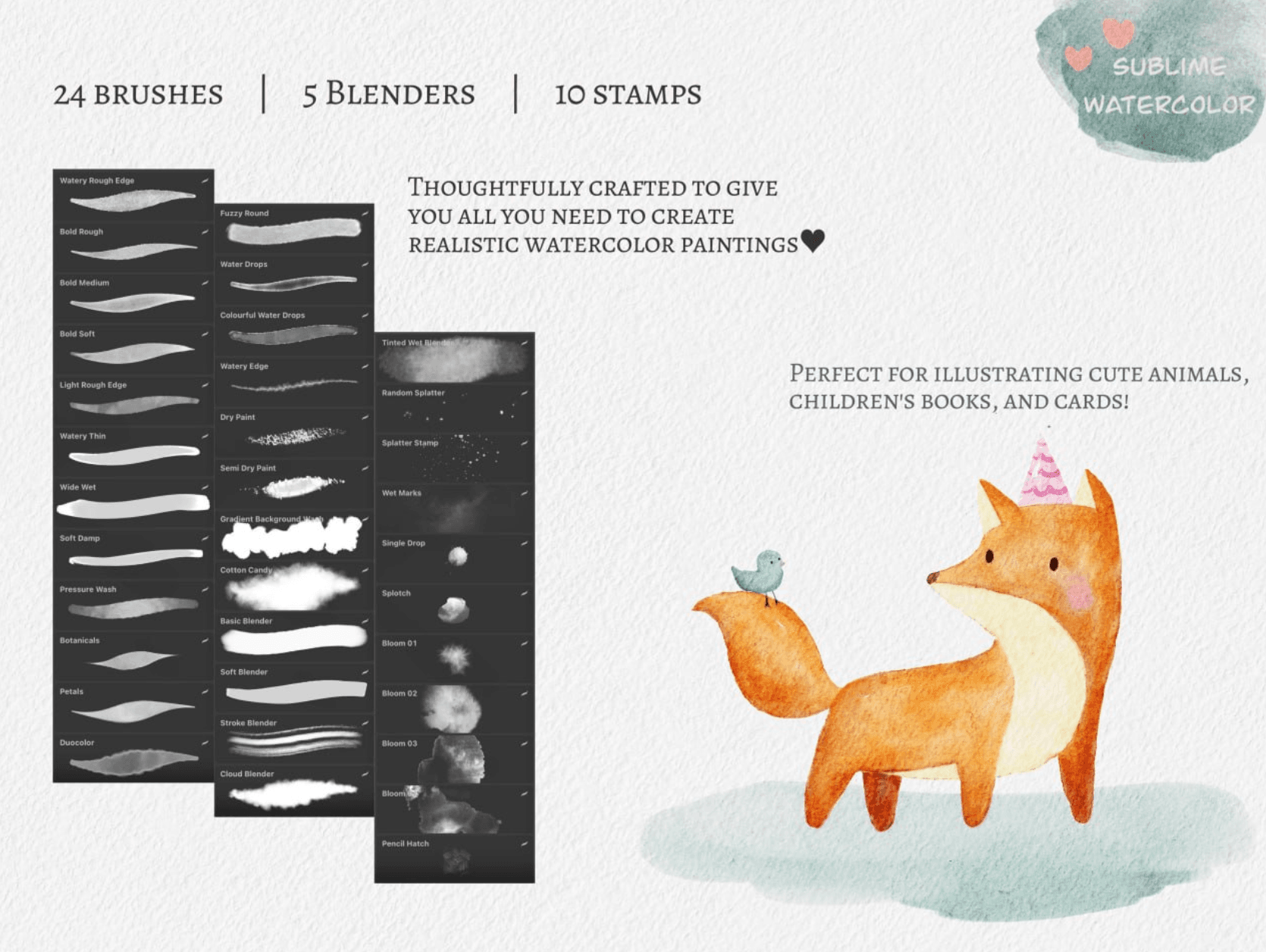 733 Excellent Procreate Watercolor Brush - whaledesign