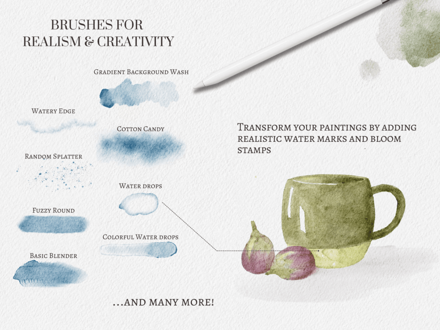 733 Excellent Procreate Watercolor Brush - whaledesign