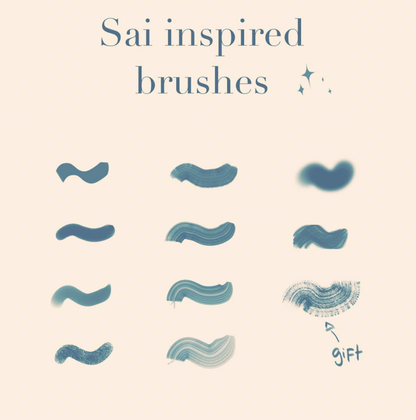 747 Procreate Brush Imitating Paint Tool SAI - whaledesign