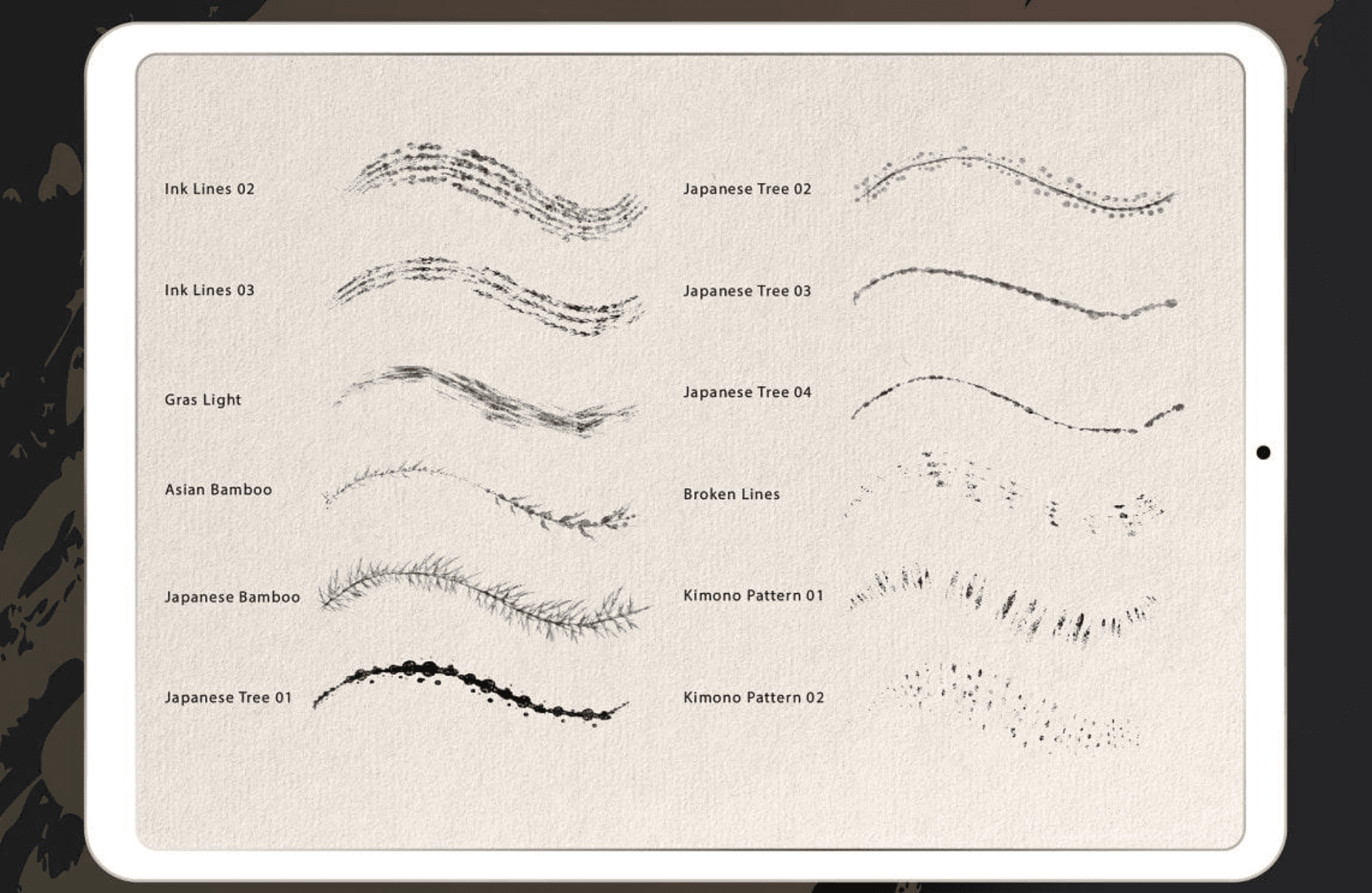 755 Procreate Japanese-Style Ink Wash Brush - whaledesign