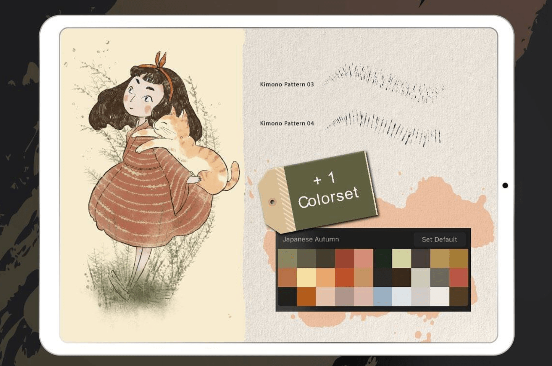 755 Procreate Japanese-Style Ink Wash Brush - whaledesign