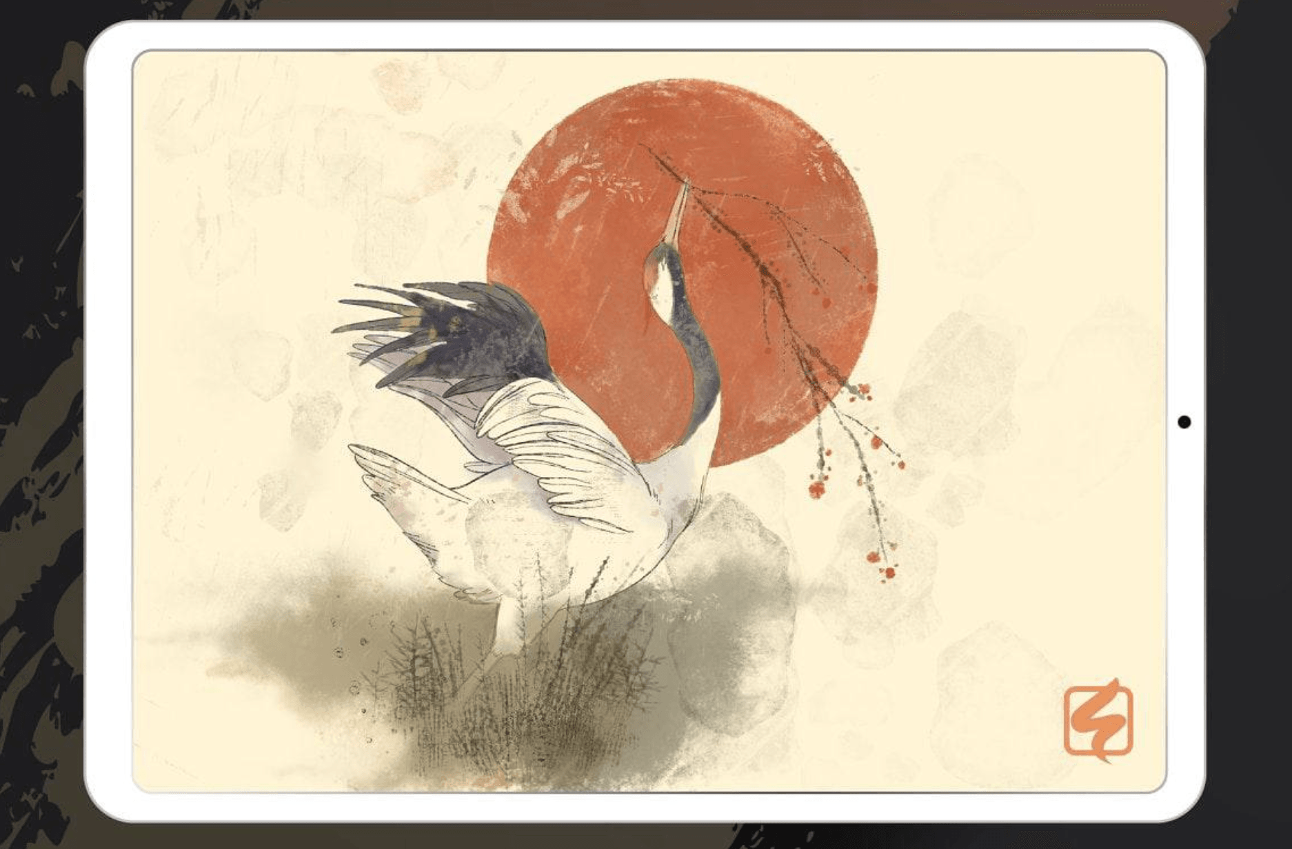 755 Procreate Japanese-Style Ink Wash Brush - whaledesign