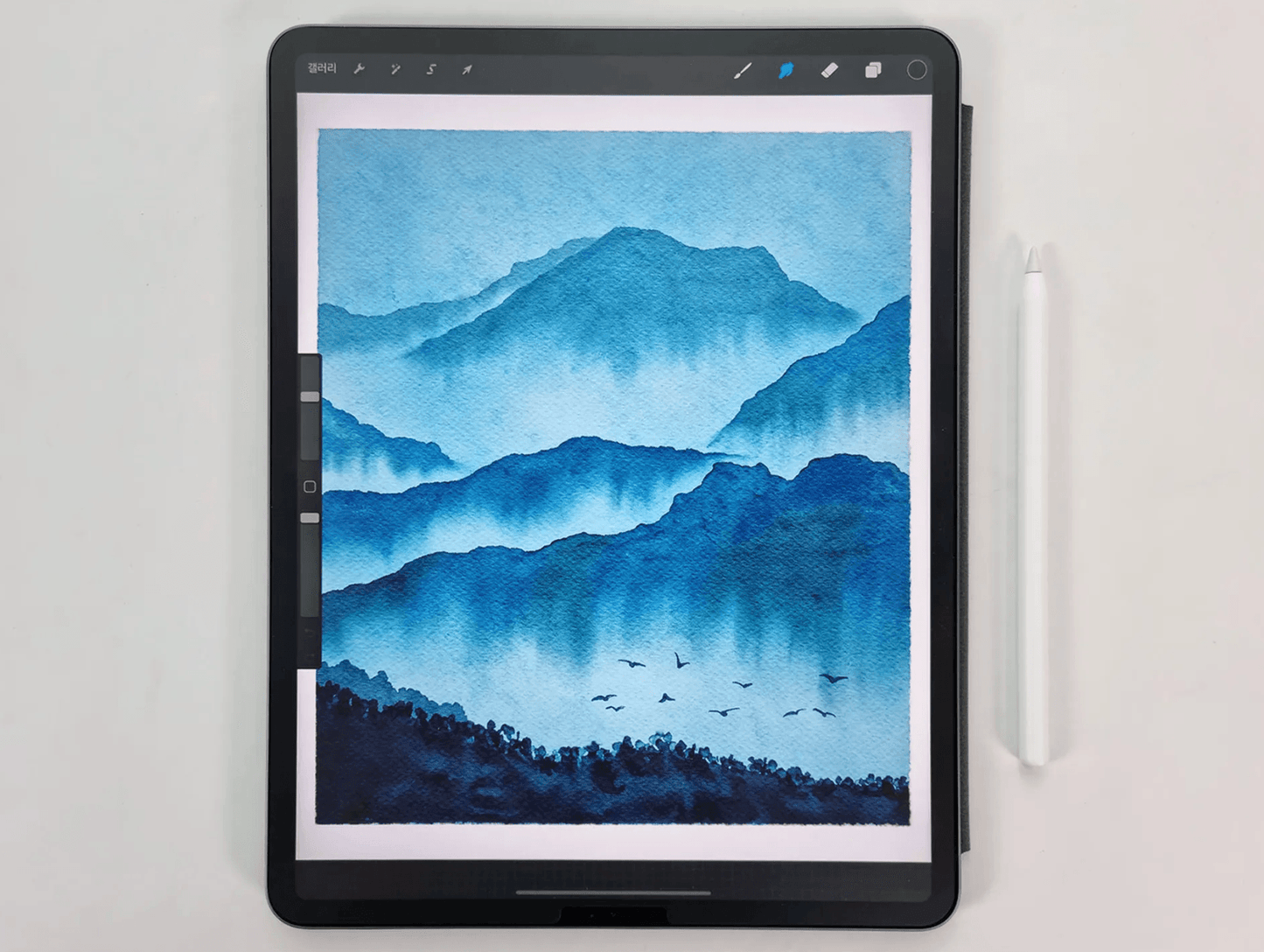 756 Procreate 20 Realistic Watercolor Brushes + 3 Textured Paper Set - whaledesign