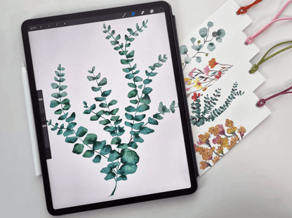 756 Procreate 20 Realistic Watercolor Brushes + 3 Textured Paper Set - whaledesign