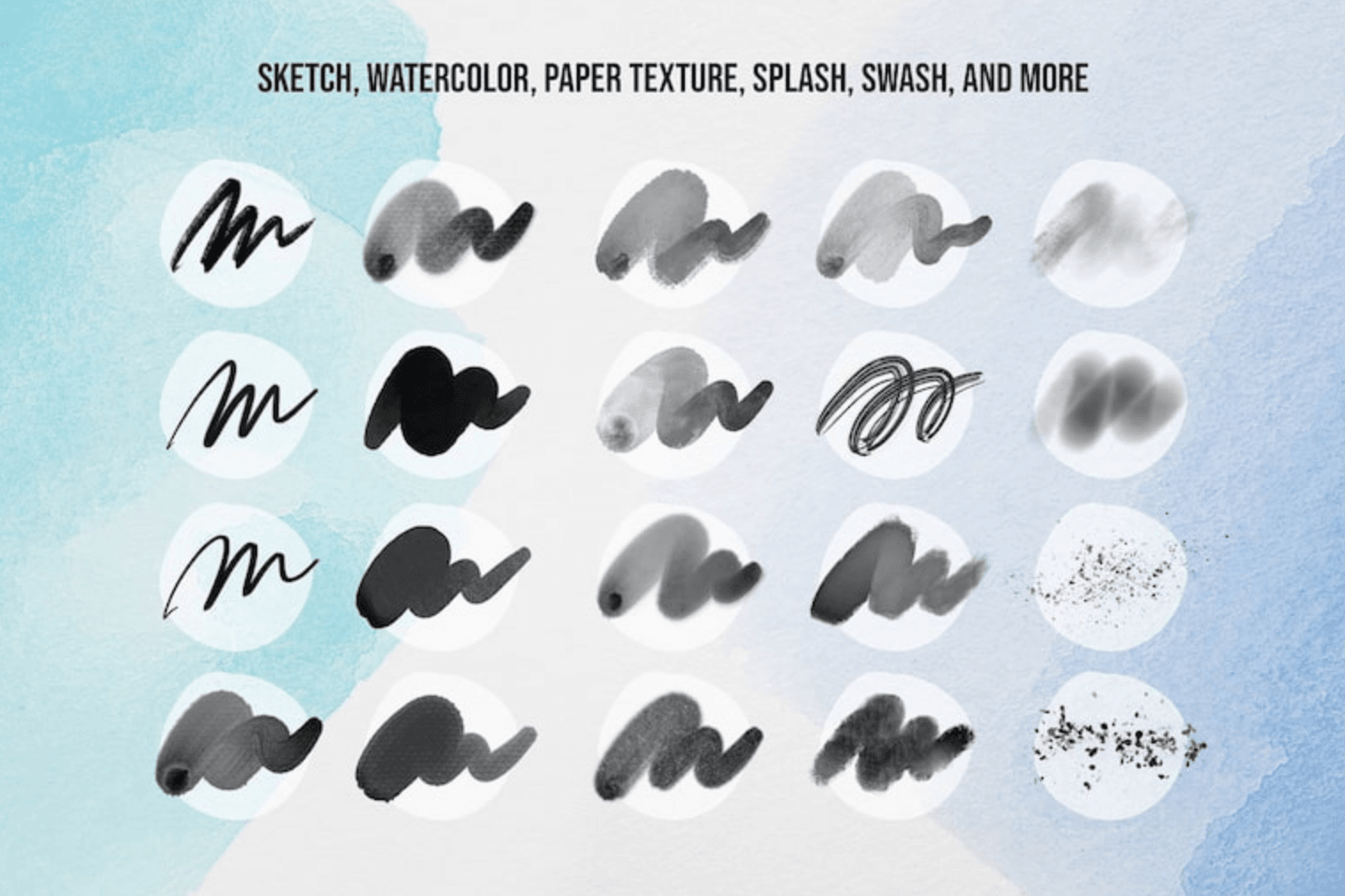 758 Procreate Colt Watercolor Brush - whaledesign
