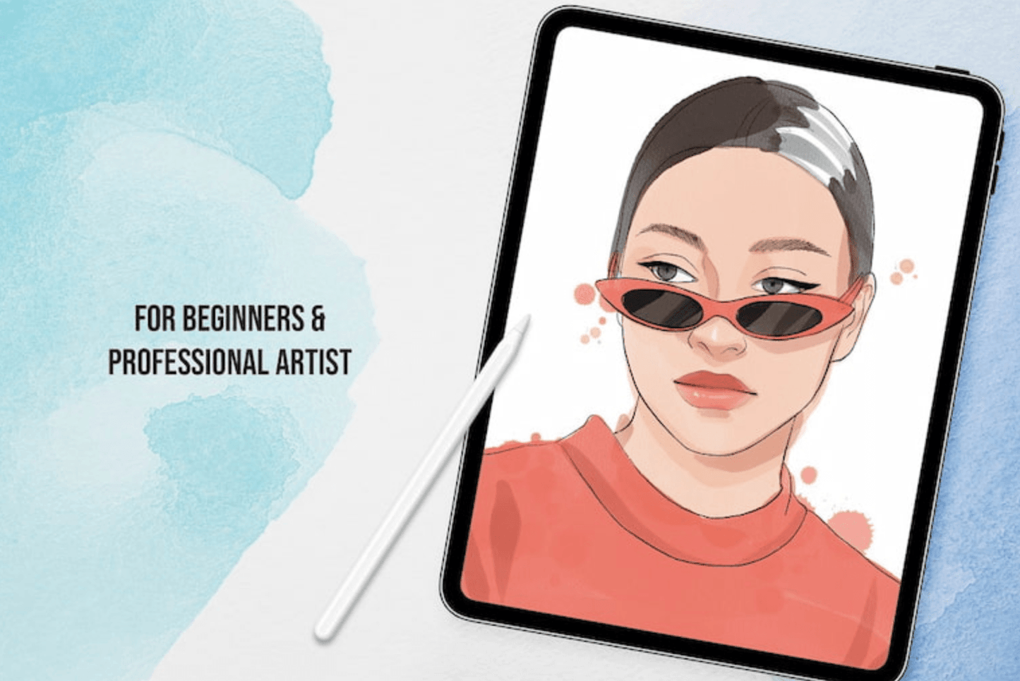 758 Procreate Colt Watercolor Brush - whaledesign