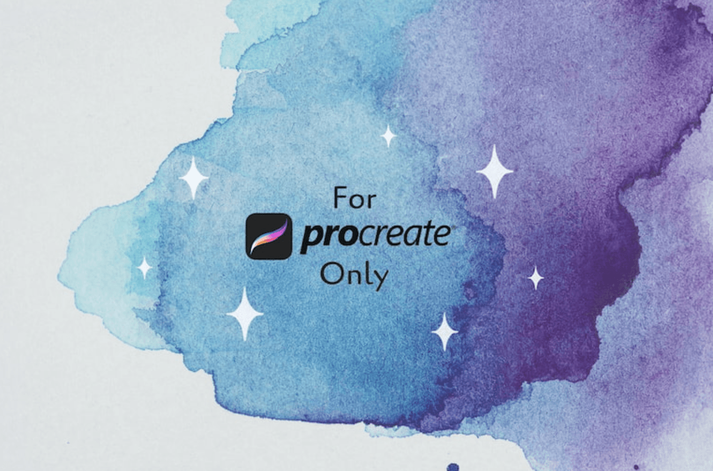 758 Procreate Colt Watercolor Brush - whaledesign