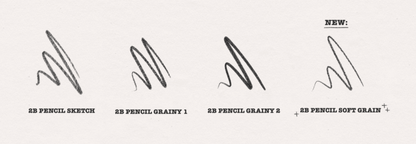 760 New Brush: 2B Pencil with Soft Grain - whaledesign