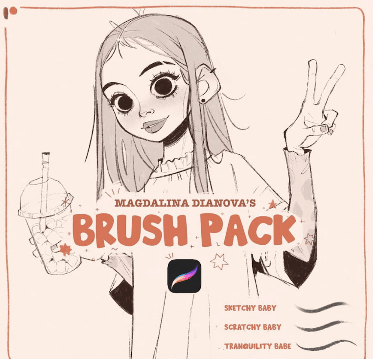 780 Magdalina Dianova Brush Pack - whaledesign