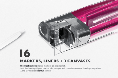 782 Procreate Alcohol-Based Marker and Textured Paper - whaledesign