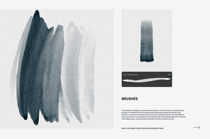 789 Watercolor Brushes Created by SC - whaledesign