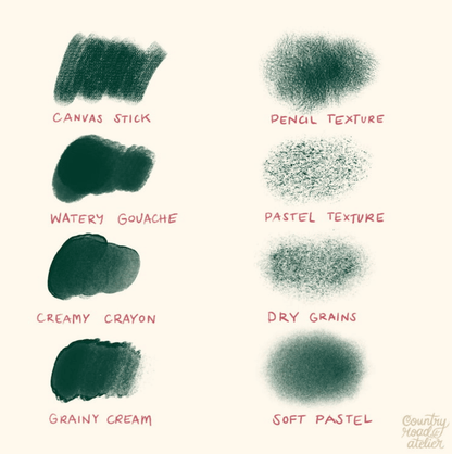 794 Procreate Country Style Multi-Function Brush Set - whaledesign
