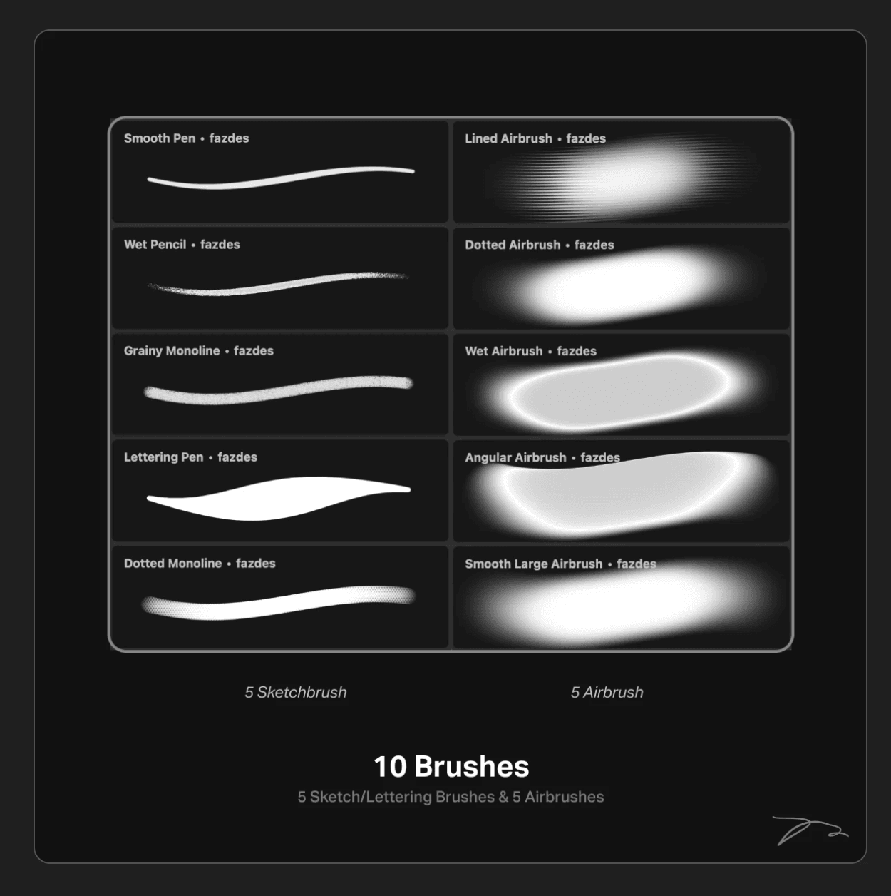 799 Selected Procreate Brushes - whaledesign