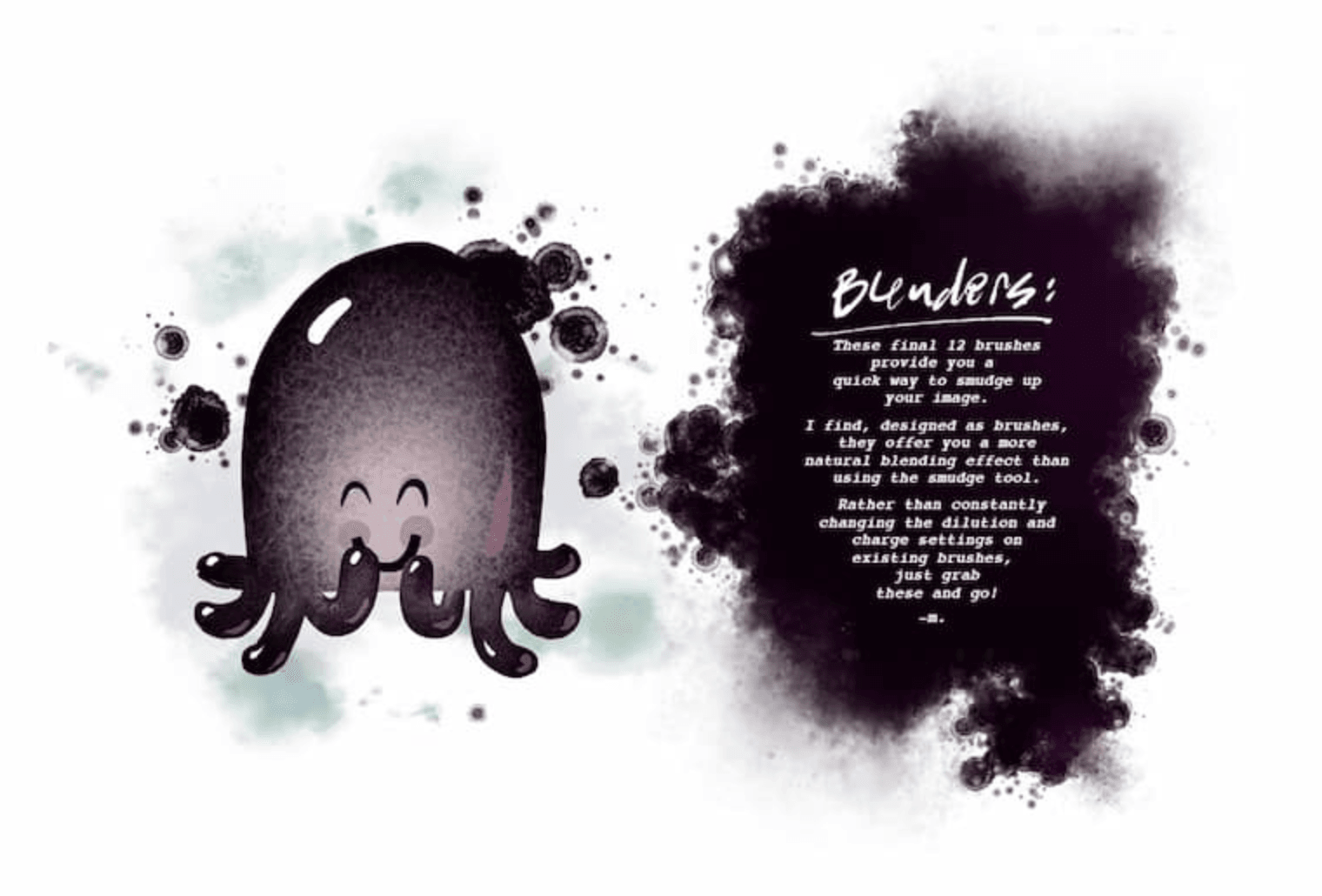 822 MattyB's Splatter Wet Media Brushes - whaledesign