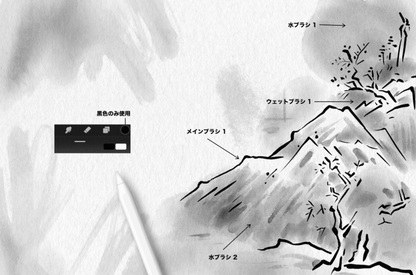 844 Procreate Ink Brush Set - whaledesign